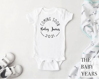 Personalized Baby Bodysuit for Announcement Photos - Custom Baby Shirt Announcement - Baby Announcement to Husband/ Custom Name Shirt