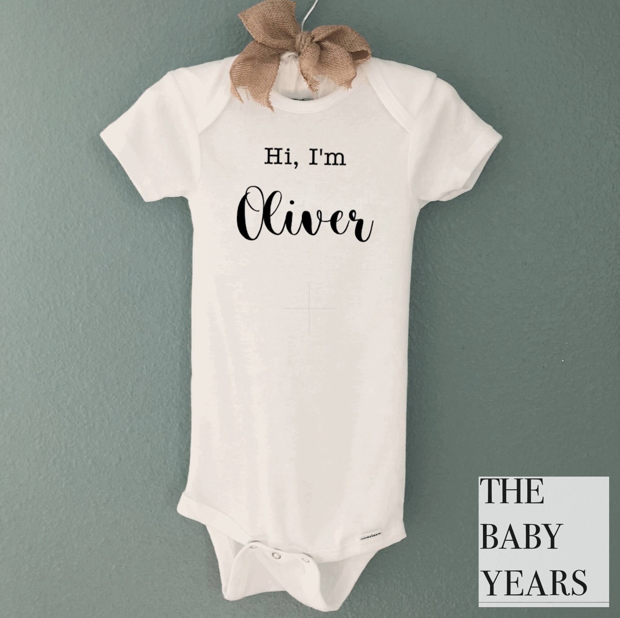 Custom Baby Shirt Personalized Name Reveal Outfit Customize Etsy
