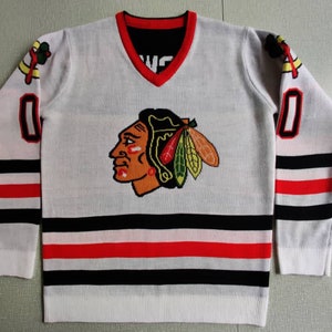 Vintage Clark Griswold Chicago Blackhawks #00 Hockey Jersey M Christmas  Vacation
