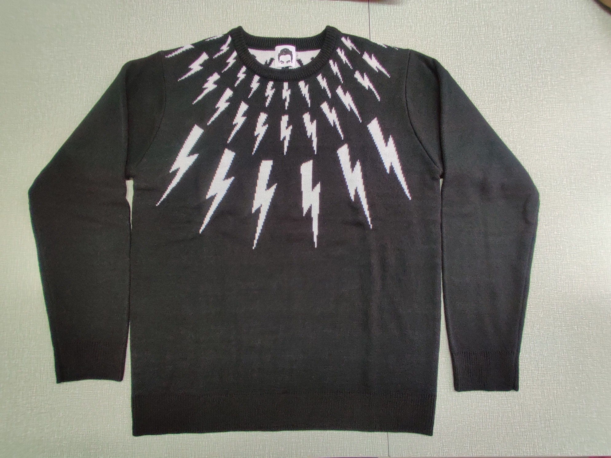 David Rose Inspired Lightning Bolt Sweater Acrylic Knit Schitts Creek IN STOCK Great for a Halloween Costume or Gift Etsy