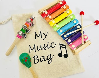 Personalised music bag/ music gift set / baby music present