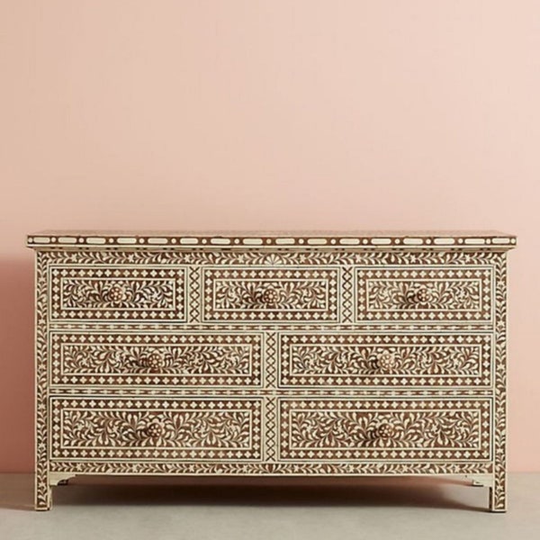 Bone Inlay Dresser Etsy