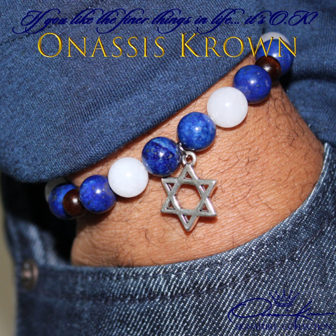 Jewish Bead Bracelet Star of David Charm Hanukkah Kabbalah Etsy