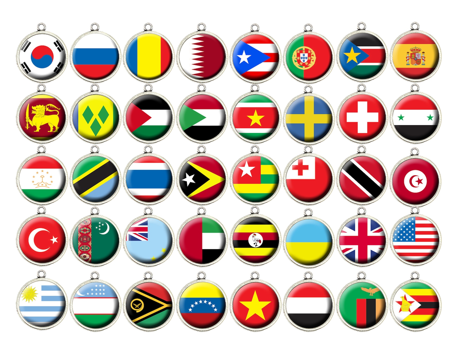 Favorite Country Flag Charms Tourist Spot Jewelry United Etsy