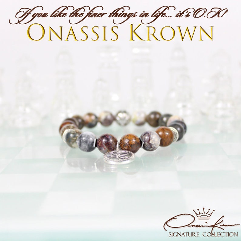 Egyptian Bead Bracelet \u2022 Eye of Horus Pietersite Bracelet \u2022 Rustic Wrist Mala \u2022 Pharaoh Beaded Bracelet \u2022 Onassis Krown Signature Collection