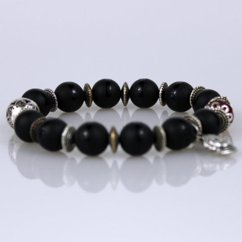 Buddha Bead Bracelet \u2022 Buddhist Charm Bracelet \u2022 Spiritual Prayer Beads \u2022 Tibetan Shamballa Wrist Mala \u2022 Onassis Krown Signature Collection