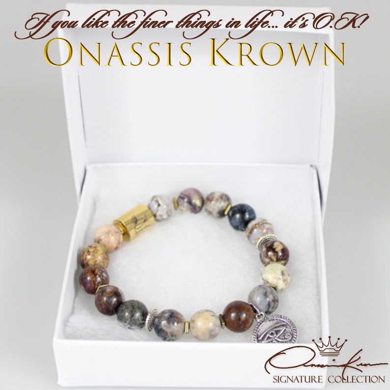 Egyptian Bead Bracelet \u2022 Eye of Horus Pietersite Bracelet \u2022 Rustic Wrist Mala \u2022 Pharaoh Beaded Bracelet \u2022 Onassis Krown Signature Collection