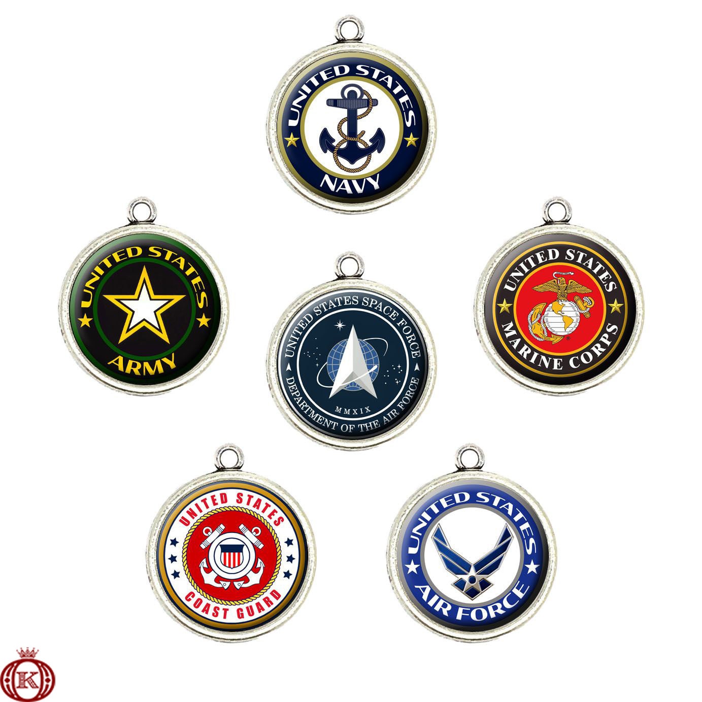 US Military Cabochon Charms • U.S. Navy Charm • U.S. Marine Corps Cha…