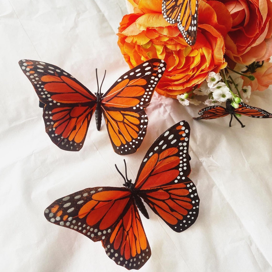 Monarch Butterfly Hair Clip Etsy