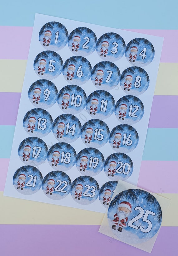 Advent Calendar Stickers Make Your Own Countdown Book Etsy UK