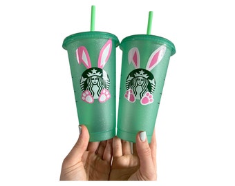 Hase Ostern inspiriert Starbucks Cold Cup | Valentinstag Geschenkidee | Starbucks Tasse | Starbucks Cold Cup