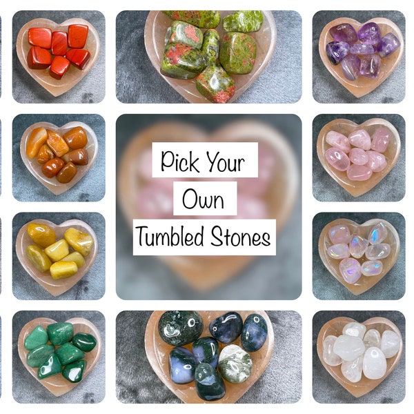 Tumbled Stones / Sold Individually / Pick Your Own Authentic Polished Rocks Tumbled Crystals