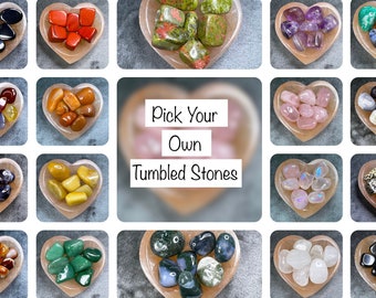 Tumbled Stones / Sold Individually / Pick Your Own Authentic Polished Rocks Tumbled Crystals