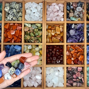 Tumbled Crystals / Pick Your Own Bag of Authentic Polished Rocks Tumbled Stones / Individuals & Sets