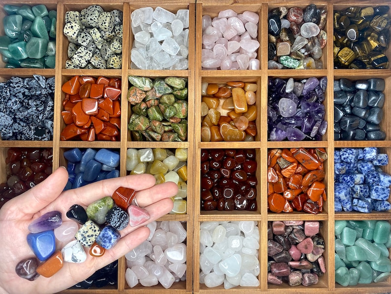 Tumbled Crystals / Pick Your Own Bag of Authentic Polished Rocks Tumbled Stones / Individuals & Sets 