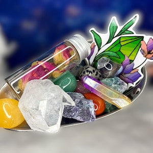 Premium Crystal Confetti Scoop / High Quality Mystery Crystal Bag of Metaphysical and Witchy Items / Premium High Polished Tumbles