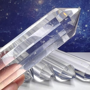 Vogel Clear Quartz Double Termalated Wand | Double Pointed | Crown Chakra