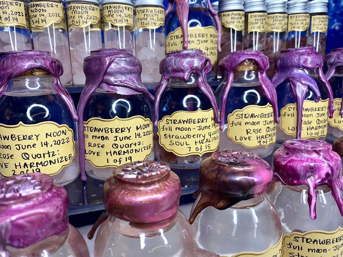 Full Moon Charged Water Strawberry Full Moon June 14th 2022 Etsy