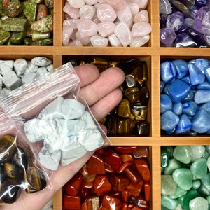 Mezcla de cristales pulidos: 1 oz de piedras preciosas pulidas para curación