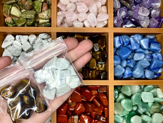 1oz Bags of SMALL Tumbled Crystals Authentic Tumbled Stones