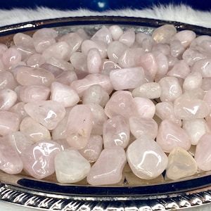 Wholesale Tumbled Pale Rose Quartz / 2oz 4oz 6oz & 8oz / Bulk Tumbled Stones