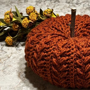 Calabazas decorativas tejidas a crochet