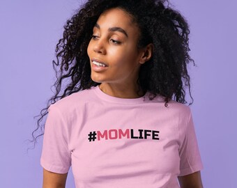Shirt Mom Life, Hashtag Mom Life, #Momlife Shirt, cadeau voor moeder vrouw, shirt mama, leuk shirt voor moeder, Moederdagcadeau, Mom Life, Hashtag T-shirt