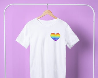 Rainbow Heart Shirt, Equality Shirt, Pride Shirt, Rainbow Shirt, Rainbow Tees, Lgbt Shirt, Love Is Love Men Shirt, Love Is Love Women