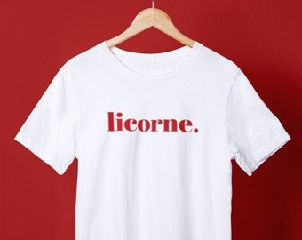 リコルヌ シャツ、ユニコーン シャツ、ユニコーン、フランスのシャツ、格言付き T シャツ、フランスのシャツ、フランスの格言シャツ、c'est la vie、レディース シャツ、パリ