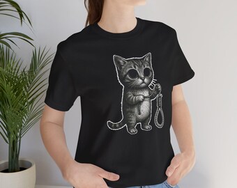 Sarcastic Cat Shirt, Dark Humor Tee, Gloomy Cat Shirt, Sarcastic Black Humor Gift, Gothic Shirt, Edgy Unisex Tee, Moody Cat