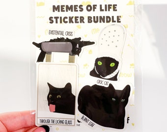 Ring Stickers  Sticker Sheet - Black Cat Label