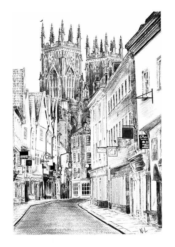 York Minster Art Print A4, Yorkshire gift