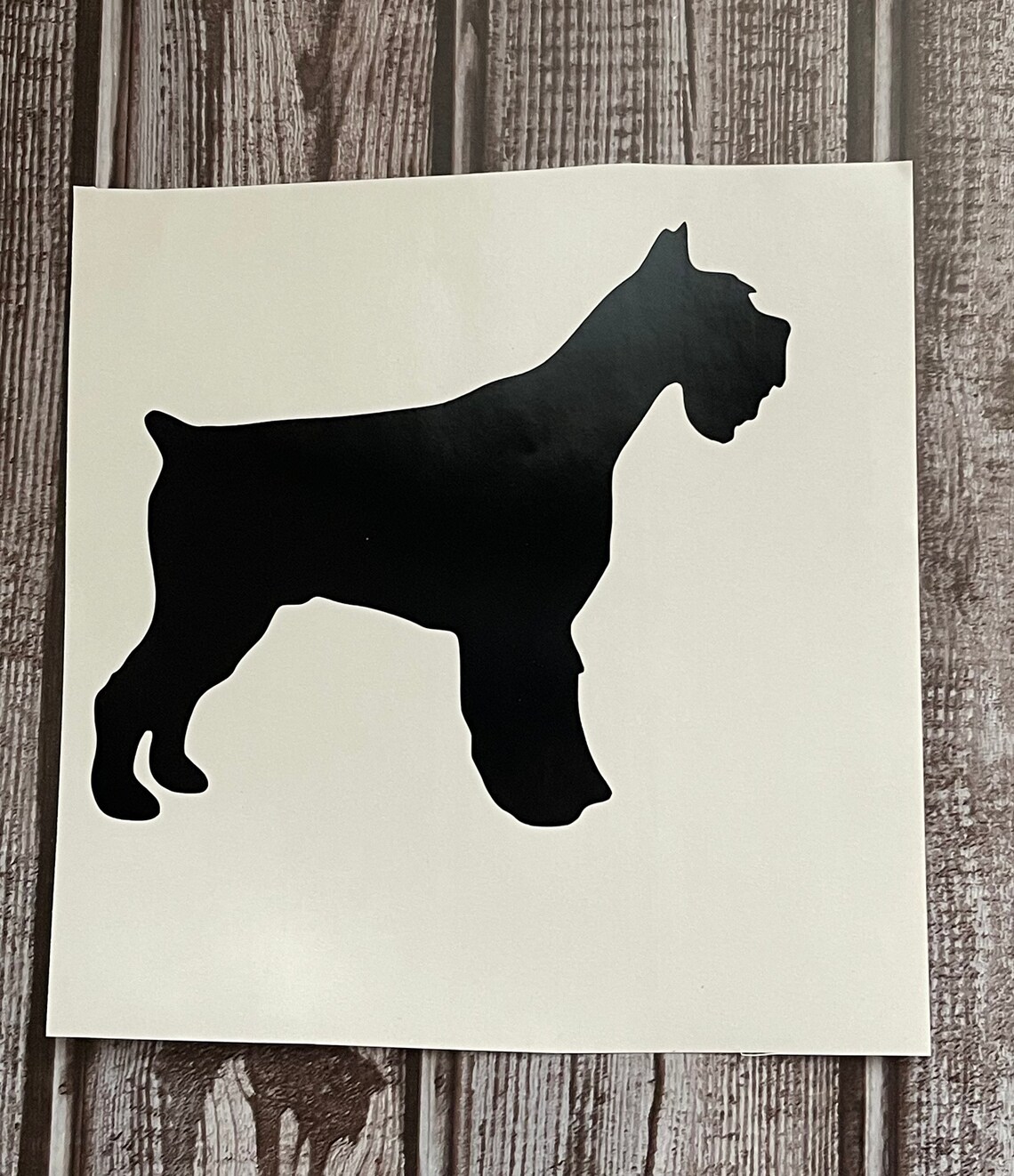 Schnauzer Vinyl Car Decal Permanent Car Decal Laptop Decal Etsy