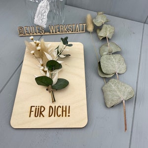 Für Dich Danke für Alles Dankeschön Geschenkkarte Holzkarte A6 Format - 000095