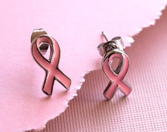 Pendientes de lazo rosa: joyas para la concienciación sobre el cáncer