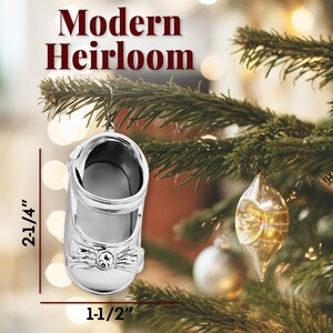 Silver Baby Mary Jane Engravable Baby Shoe Gift Baby's First Shoe Personalized Baby Shower Gift Remember Childhood Babies Shoe Engraved image 6
