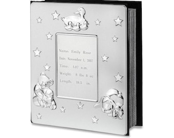 Personalized Silver Plated Baby Photo Album Engraved Keepsake Gift New Baby Gift for New Mom Baby Shower Gift Gifts for Grandparents