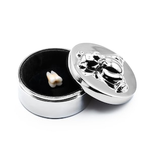 Baby's First Engraved Silver Baby Keepsake Boxes First Tooth & Curl - Set of Two Gift for New Mom New Baby Baptism Christian Dedication Gift image 5