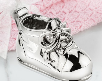 Silver Baby Booty Engravable Baby Gift Baby's First Booty Personalized Baby Shower Gift Remember Childhood Babies Shoe Engraved for Children
