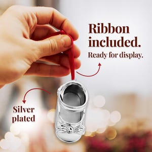 Silver Baby Mary Jane Engravable Baby Shoe Gift Baby's First Shoe Personalized Baby Shower Gift Remember Childhood Babies Shoe Engraved image 5