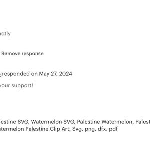 May include: A customer review shows a five-star rating and the text "Great what I wanted exactly." Below, a graphic displays a watermelon slice in the colors of the Palestinian flag, with text including "Palestine SVG" and file formats.
