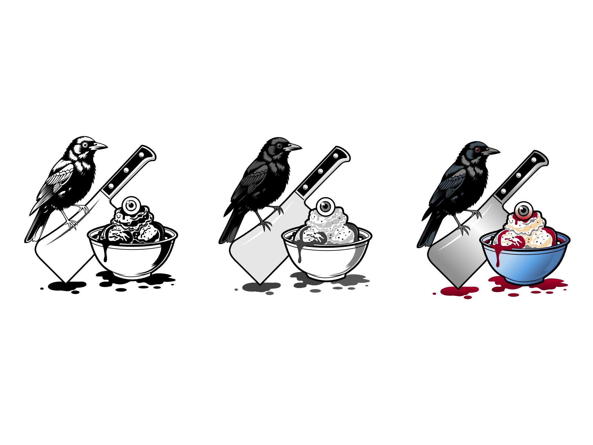 Butcher and Blackbird Clipart, Cleaver, Cookies & Cream Ice Cream ...