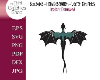 Fourth Wing Dragon SVG: Basgiath War College Cut File (Digital Download), BookTok