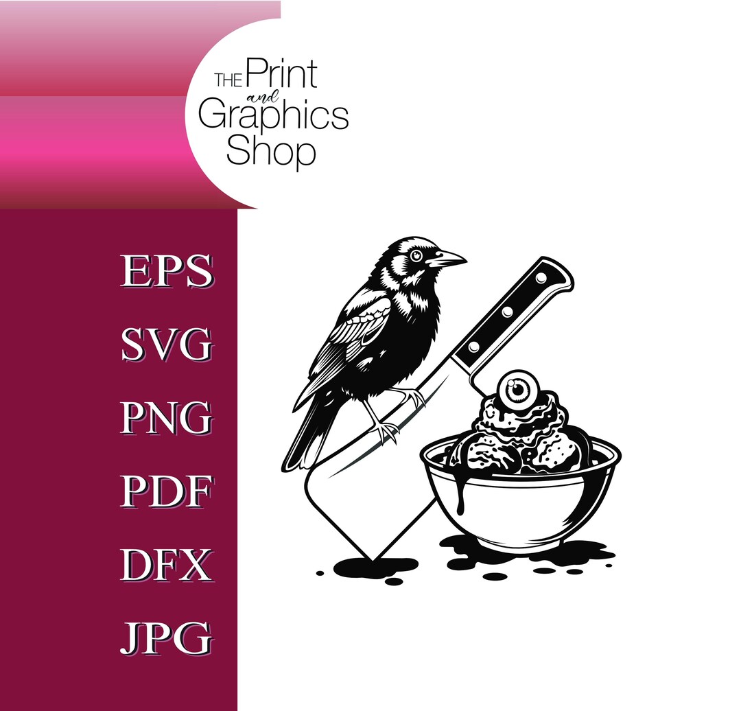 Butcher and Blackbird Clipart, Cleaver, Cookies & Cream Ice Cream ...