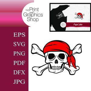 Jolly Roger Pirate Skull & Crossbones SVG: Cricut, Silhouette (Digital Download)