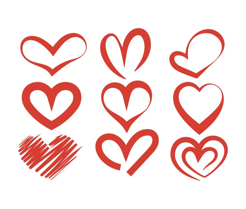 Valentine Hearts, SVG, EPS, Clipart, Hearts svg, Vector, Digital Download, Instant Download, Cut File, Heart svg, Valentines, Hearts, PNG image 4