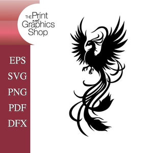 Phoenix SVG, Fabelwesen, Sofort Download, Clipart, digitaler Download, SVG, Cricut Cut Datei, Phoenix ClipArt, Mythologisch SVG, png