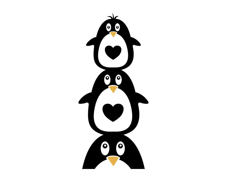 Penguin Stack Vector Cute Penguin Stack SVG, Clipart Vector (digital Download) - Etsy Canada