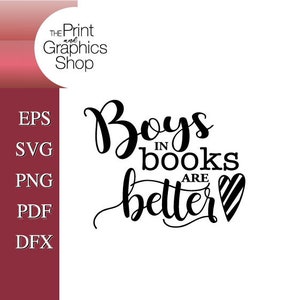 Jungen in Büchern sind besser, SVG, Buch Clipart, Buch Vektor, digitaler Download, Sofort Download, Schnittdatei, Jungen in Büchern, Bücherwurm, png, eps