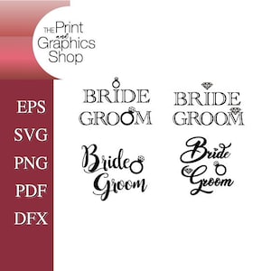 Wedding Bride, Groom SVG, Bride Groom svg, Wedding, EPS, Clipart, Vector, Digital Download, Cut File, Wedding Decor, Groom SVG, Bride svg